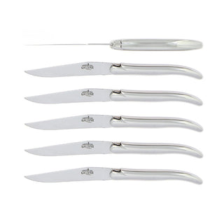 Forge de Laguiole Signature Philippe Starck set 6 table knives with polished stainless steel handle - Buy now on ShopDecor - Discover the best products by FORGE DE LAGUIOLE design
