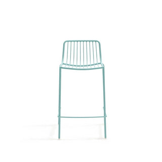 Pedrali Nolita 3657 garden stool with seat H.65 cm. Pedrali Light blue AZ100 - Buy now on ShopDecor - Discover the best products by PEDRALI design
