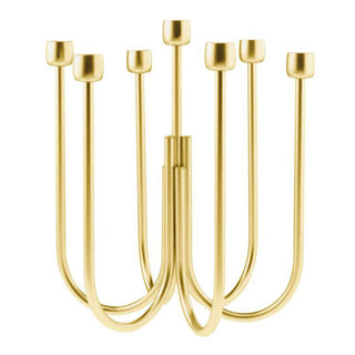 Sambonet Kyma candelabra 7 lights PVD glossy gold - Buy now on ShopDecor - Discover the best products by SAMBONET design