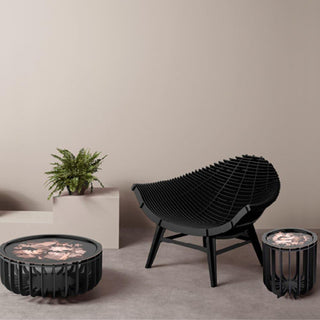 Ibride Extra-Muros Medusa 39 OUTDOOR coffee table with Lévitation Rose tray diam. 39 cm. - Buy now on ShopDecor - Discover the best products by IBRIDE design
