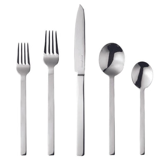 Mepra Stile 5-piece flatware set with steak knife stainless steel - Buy now on ShopDecor - Discover the best products by MEPRA design