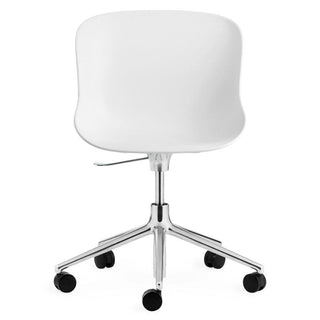 Normann Copenhagen Hyg polypropylene swivel chair with 5 wheels, aluminium legs and gas lift - Buy now on ShopDecor - Discover the best products by NORMANN COPENHAGEN design
