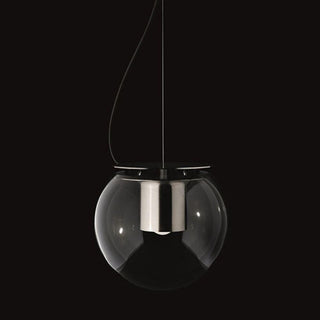 OLuce The Globe 828 suspension lamp nickel plated diam 30 cm. Buy now on Shopdecor