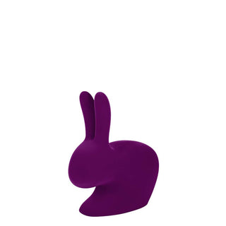 Qeeboo Rabbit Chair Baby Velvet Finish in the shape of a rabbit Qeeboo Violet velvet - Buy now on ShopDecor - Discover the best products by QEEBOO design