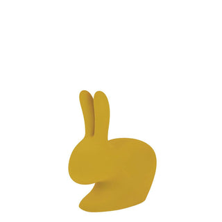 Qeeboo Rabbit Chair Baby Velvet Finish in the shape of a rabbit Qeeboo Dark gold velvet - Buy now on ShopDecor - Discover the best products by QEEBOO design
