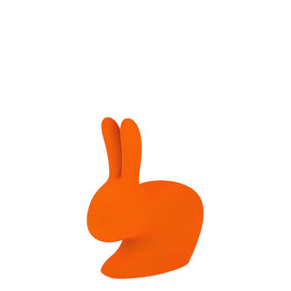 Qeeboo Rabbit Chair Baby Velvet Finish in the shape of a rabbit Qeeboo Orange velvet - Buy now on ShopDecor - Discover the best products by QEEBOO design